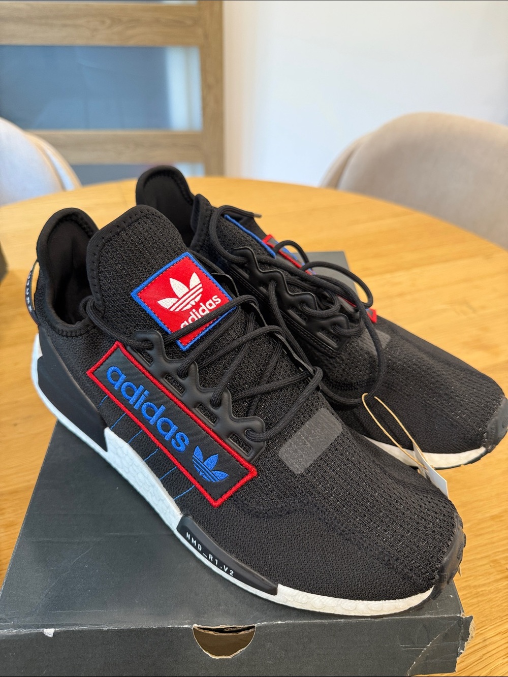 adidas Men’s NMD_R1.V2 Black Knit Sneakers